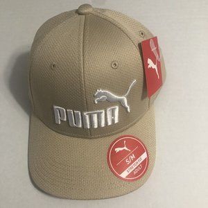 Tan Adult Puma Stetch Hat- New, Small/Medium